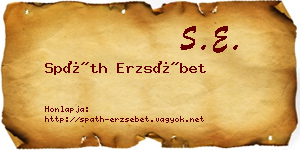 Spáth Erzsébet névjegykártya